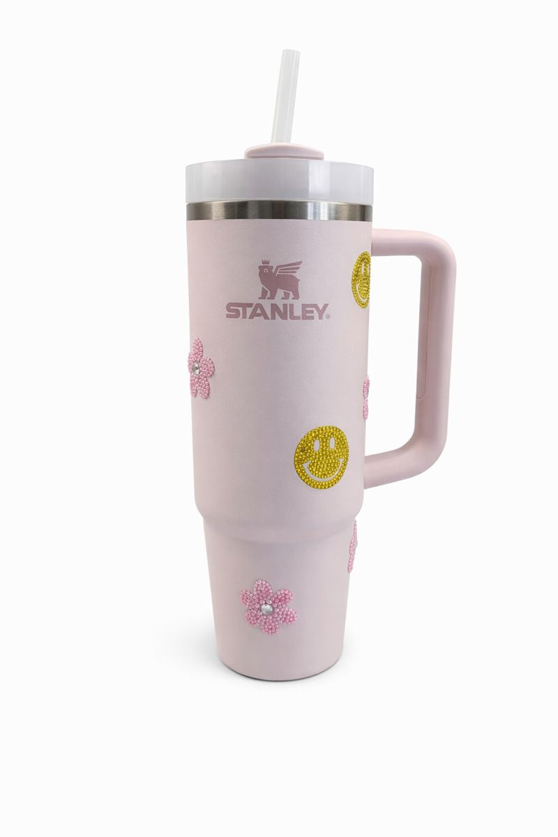 🌸 Pink Happy Stanley Tumbler – 30oz ✨